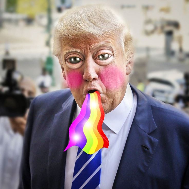 Donald Trump, caracterizado con filtros de Snapchat (Fuente: Snapchat)