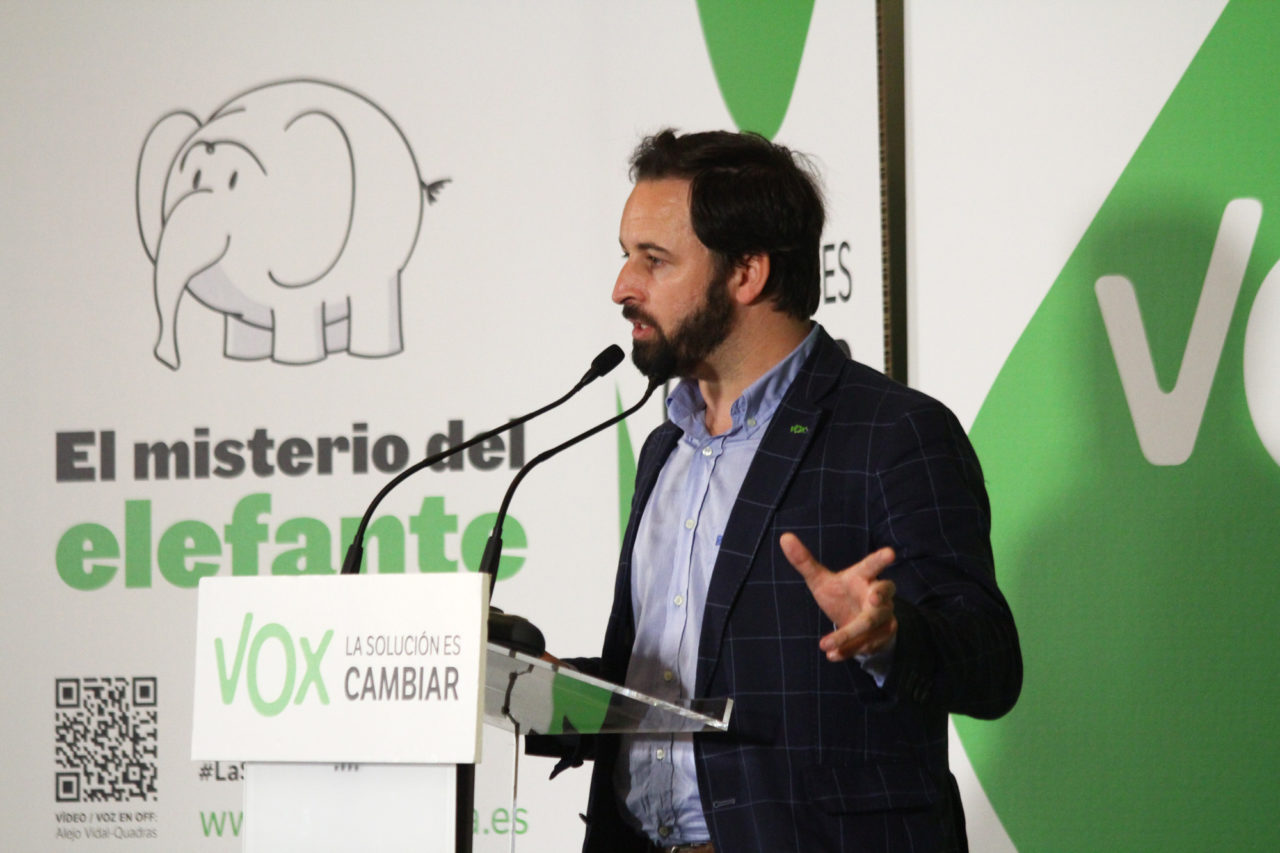 Santiago Abascal en un acto de Vox en 2014 (Fuente: Wikimedia Commons)