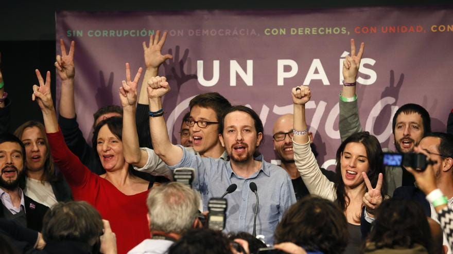 Dirigentes de Podemos en 2015 (Autor: J. Martín / Agencia EFE)