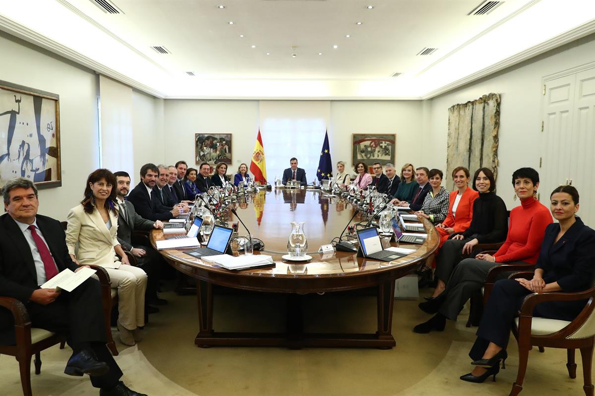 Primera reunión del Consejo de Ministros tras la formación del Gobierno en 2023 (Fuente: Moncloa)